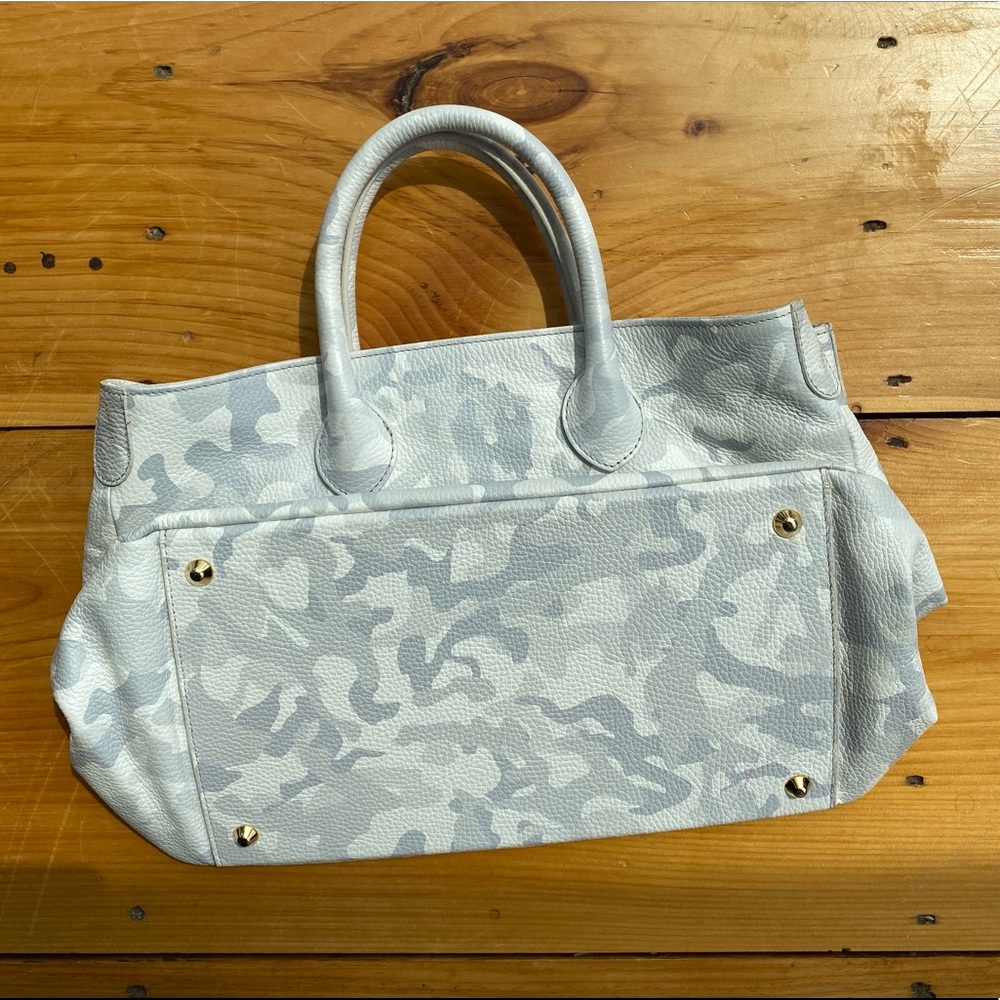 Mark & Graham white and grey camo purse